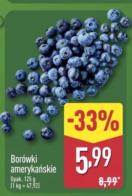 Borówki amerykańskie promocja w Aldi