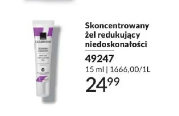 Skoncentrowany żel redukujący niedoskonałości Avon Clearskin promocja w AVON