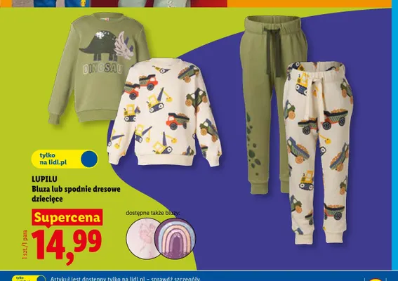 Bluza dresowa dziecięca Lupilu promocja w Lidl