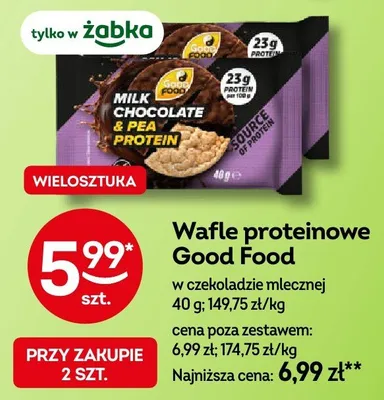 Wafle proteinowe w czekoladzie mlecznej promocja w Żabka