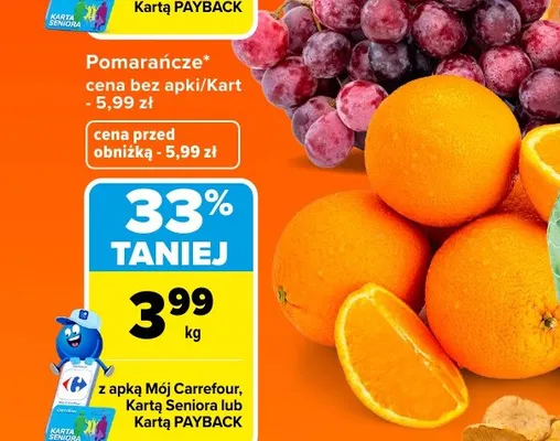Pomarańcze na sok promocja w Carrefour