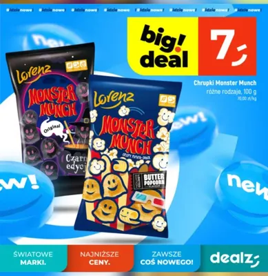 Chrupki Monster Munch Original czarna edycja Lorenz promocja w Dealz