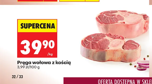 Pręga wołowa z kością promocja w Biedronka