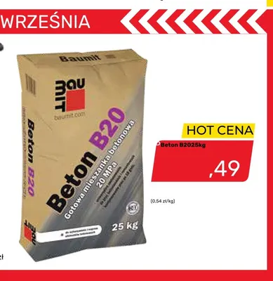 Beton B20 Baumit promocja w Bricomarche