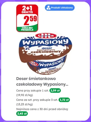 Deser śmietankowo-czekoladowy Wypasiony Mlekovita promocja w Dino