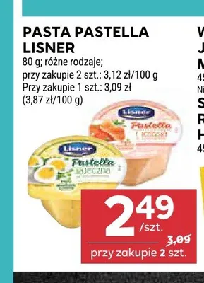 Pasta jajeczna Pastella Lisner promocja w Stokrotka