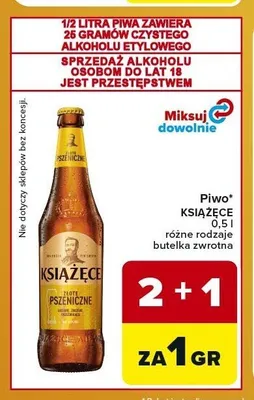 Piwo Książęce Złote Pszeniczne promocja w Carrefour Express