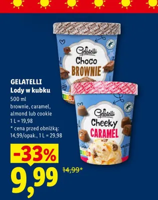 Lody w kubku Gelatelli brownie promocja w Lidl