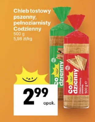 Chleb tostowy pszenny Co Dzienny promocja w Delikatesy Centrum