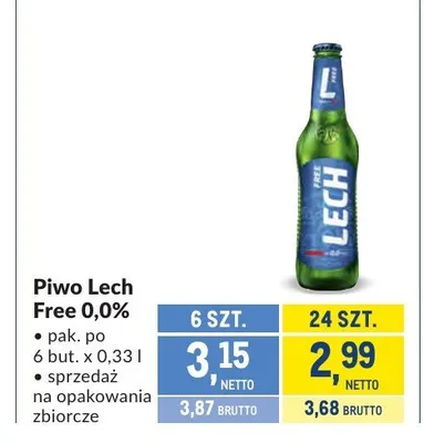 Piwo Lech Free promocja w Makro