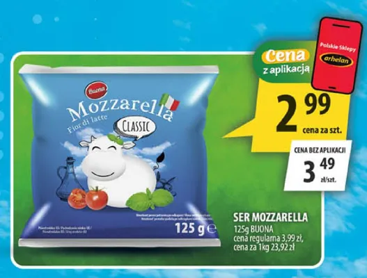 Ser Mozzarella Fior di latte Classic Buona promocja w Arhelan