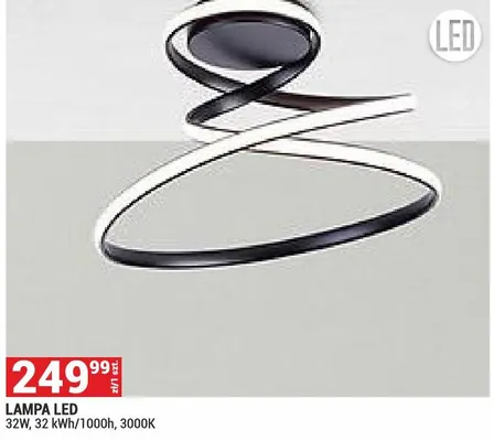 Lampa LED 32W, 32 kWh/1000h, 3000K promocja w Merkury Market