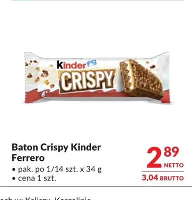 Baton Crispy Kinder Ferrero promocja w Makro