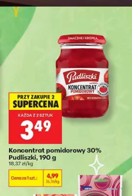 Koncentrat pomidorowy 30% Pudliszki promocja w Biedronka