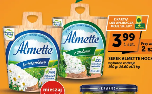 Serek Almette z ziołami Hochland promocja w Groszek