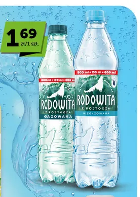Woda mineralna niegazowana Rodowita promocja w Euro Sklep