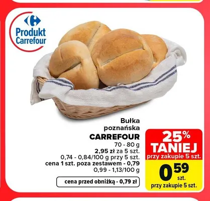 Bułka poznańska z makiem Nowel promocja w Carrefour