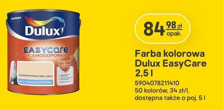 Farba kolorowa EasyCare promocja w Castorama