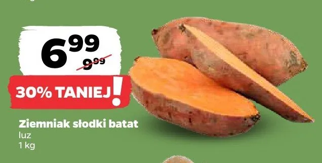 Ziemniak słodki batat luz promocja w Netto