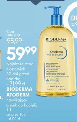 Olejek do kąpieli nawilżający Bioderma Atoderm promocja w Super-Pharm