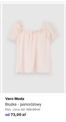 Bluzka Vero Moda jasnoróżowy promocja w Lounge by Zalando