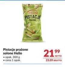 Pistacje prażone solone Helio promocja w Makro