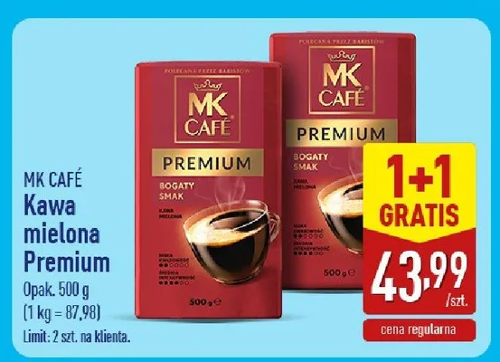 Kawa mielona MK Café Premium promocja w Aldi