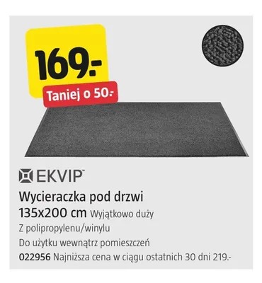 Wycieraczka pod drzwi 135x200 cm Ekvip promocja w Jula