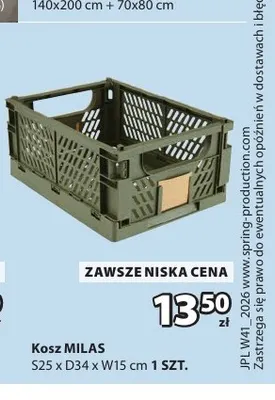 Kosz Milas 25x34x15 cm promocja w Jysk
