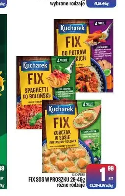 Sos w proszku Kucharek Fix promocja w Tomi Markt