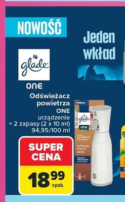 Odświeżacz powietrza Glade One urządzenie + 2 zapasy promocja w Carrefour