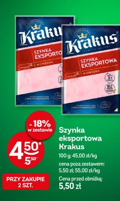 Szynka eksportowa Krakus promocja w Żabka