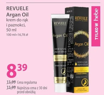 Krem do rąk i paznokci Argan Oil promocja w Hebe
