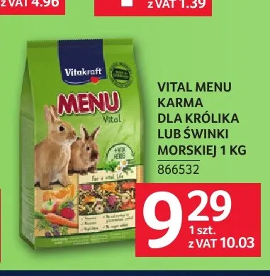 Karma dla świnki morskiej Vital Menu Vitakraft promocja w Selgros