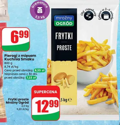 Frytki proste promocja w Dino
