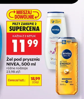 Żel pod prysznic Nivea Diamond & Argan Oil promocja w Biedronka