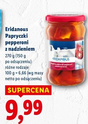 Papryczki Eridanous Papryczki pepperoni z nadzieniem promocja w Lidl