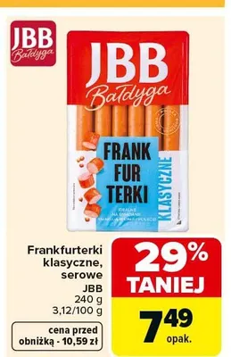Frankfurterki klasyczne, serowe promocja w Carrefour Market