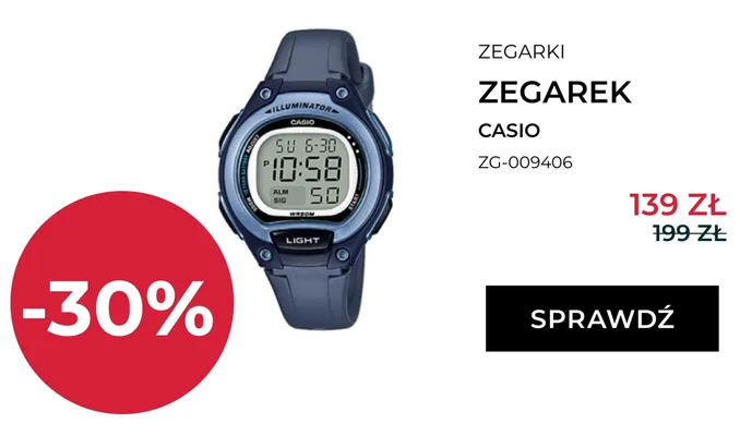 Zegarek Casio ZG-009406 promocja w Briju