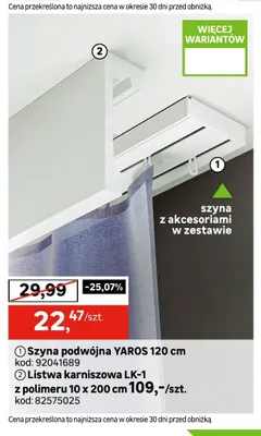 Szyna podwójna Yaros promocja w Leroy Merlin
