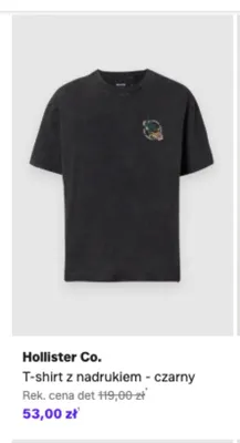 T-shirt Hollister Co. z nadrukiem - czarny promocja w Lounge by Zalando