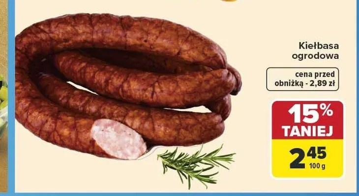 Kiełbasa ogrodowa Stanisławów promocja w Carrefour