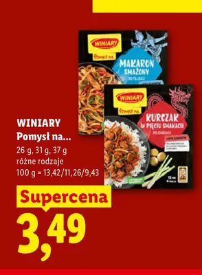 Mieszanka przypraw Winiary Pomysł na Makaron smażony po tajsku promocja w Lidl