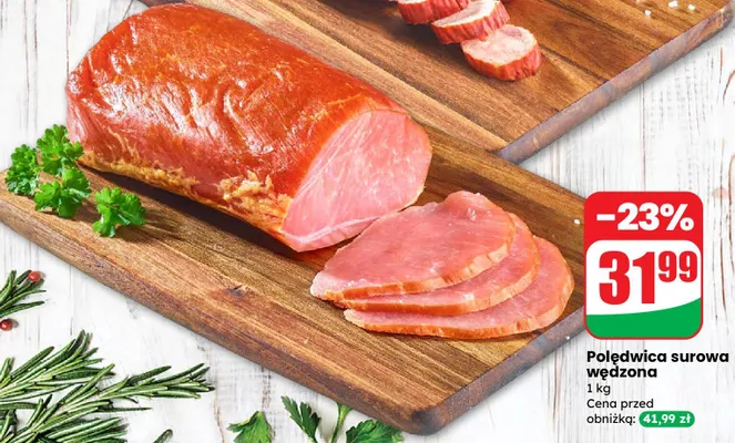 Polędwica surowa wędzona promocja w Dino