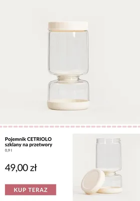 Pojemnik szklany na przetwory CETRIOLO 0,9 l promocja w Homla