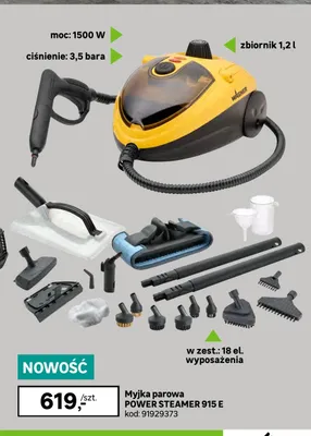 Myjka parowa Wagner POWER STEAMER 915 E promocja w Leroy Merlin