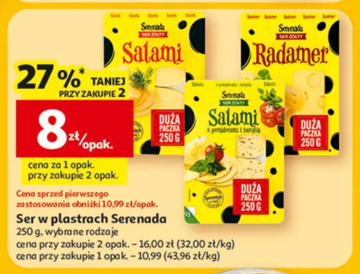 Ser w plastrach, wybrane rodzaje promocja w Auchan