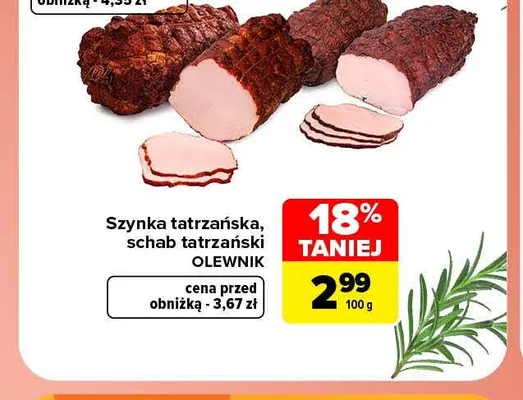 Schab tatrzański Olewnik promocja w Carrefour