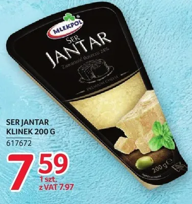 Ser jantar klinek Mlekpol 200g promocja w Selgros