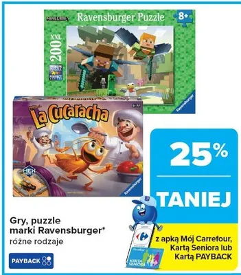 Gry, puzzle marki Ravensburger różne rodzaje promocja w Carrefour